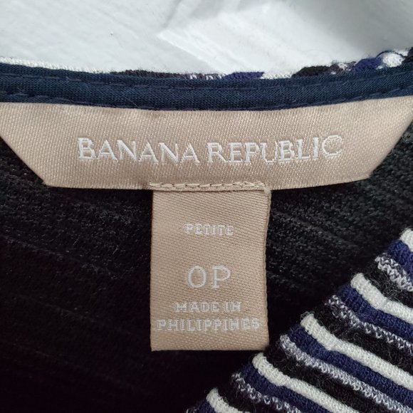 BANANA REPUBLIC - STRIPED A LINE DRESS - SIZE 0P - Picture 2 of 3